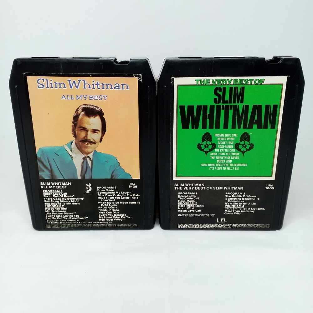 Slim Whitman 8-Track Tape Lot All My Best & The Very Best Of Tested